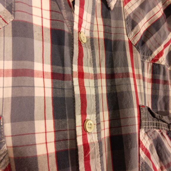 Legend One shirt mens 3XL XXXL plaid multicolor short sleeve button cotton - Picture 3 of 7